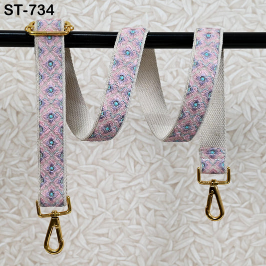 Embroidered Messenger Bags Strap Crossbody Strap for Purses Boho Embroidery Replacement Guitar Strap Handbag Strap Gift for Mom, Friends