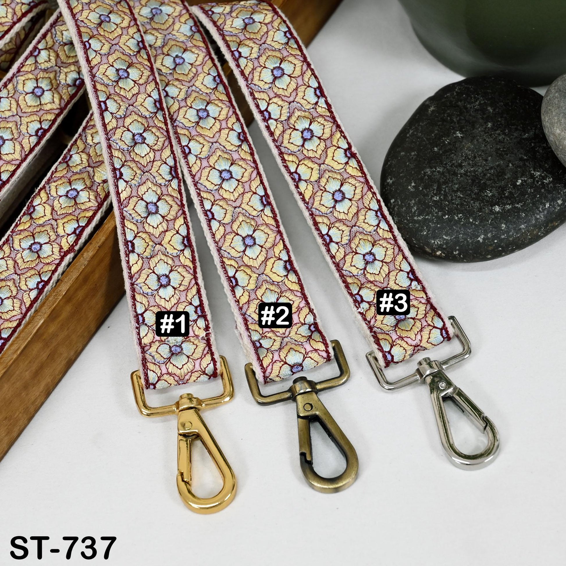 Embroidered Messenger Bags Strap Crossbody Strap for Purses Boho Embroidery Replacement Guitar Strap Handbag Strap Gift for Mom, Girlfriend