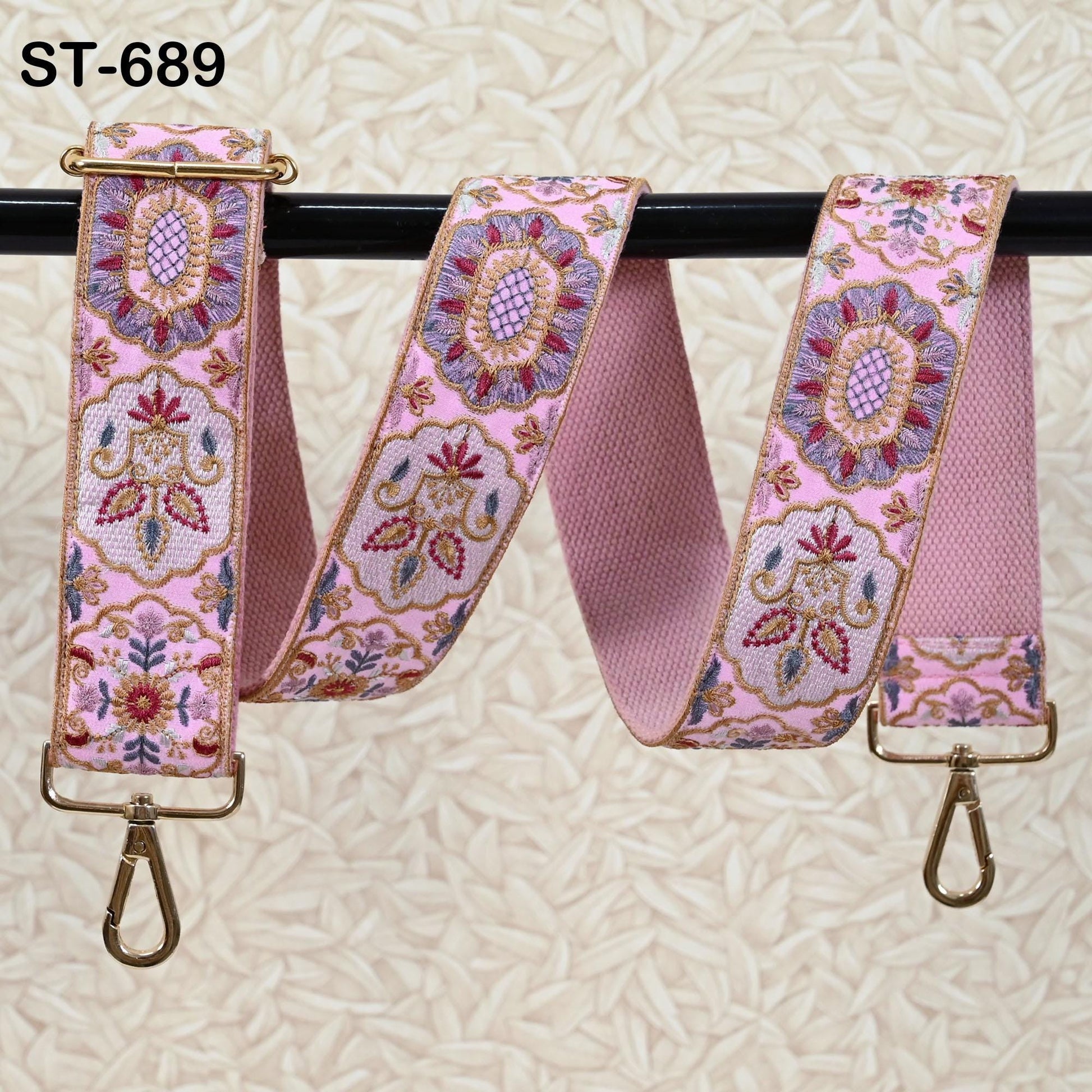 Embroidered Purse Strap Crossbody Strap for Purses Handbag Boho Bag Strap Floral Embroidery Replacement Strap Boho Guitar Strap Gift for Mom