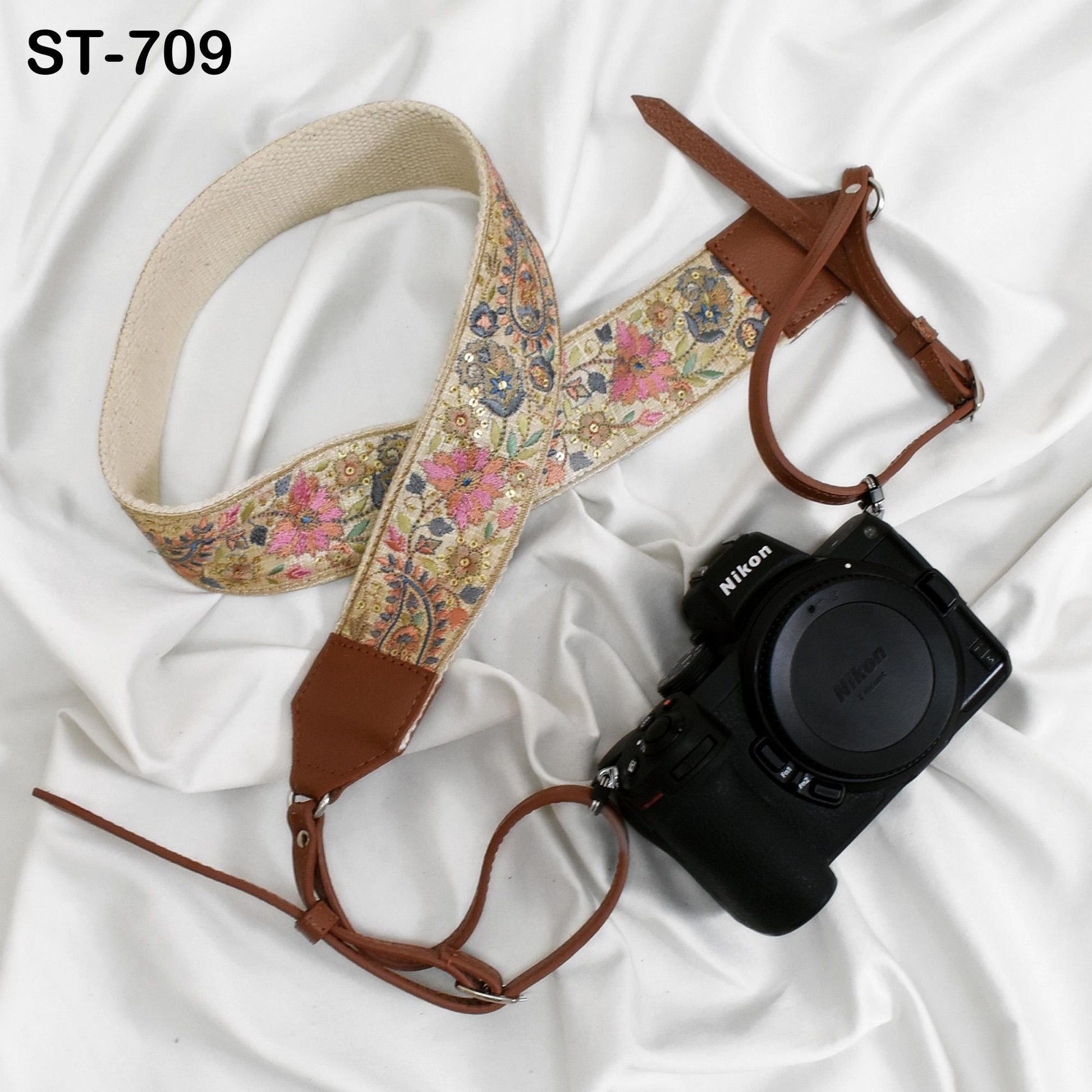 Photographer Leather Strap Sling Camera Strap Embroidery DSLR Camera Accessories Camera Holder Neck Shoulder Strap Christmas Gifts Boyfriend