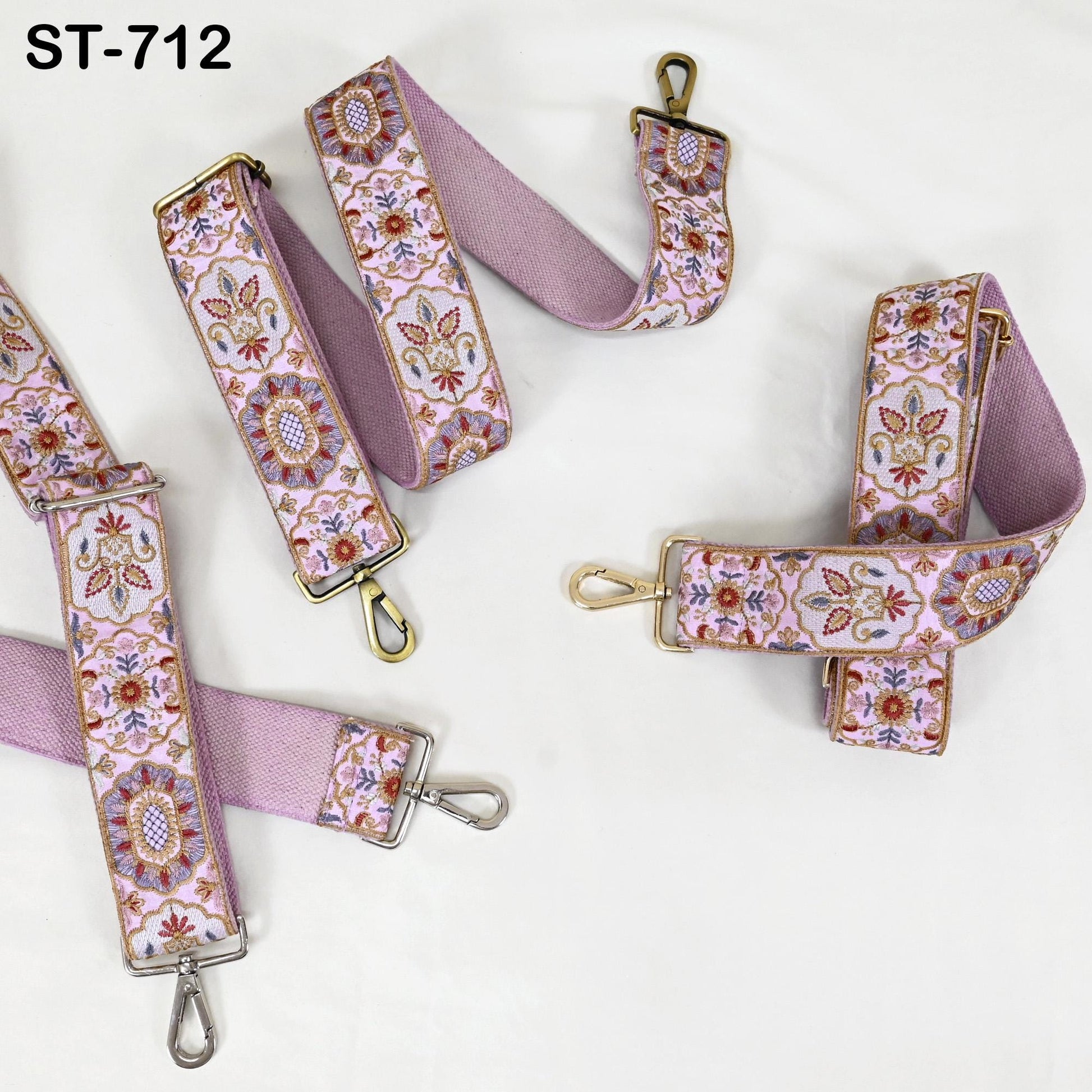 Embroidered Purse Strap Crossbody Strap for Purses Handbag Boho Bag Strap Floral Embroidery Replacement Strap Boho Guitar Strap Gift for Mom