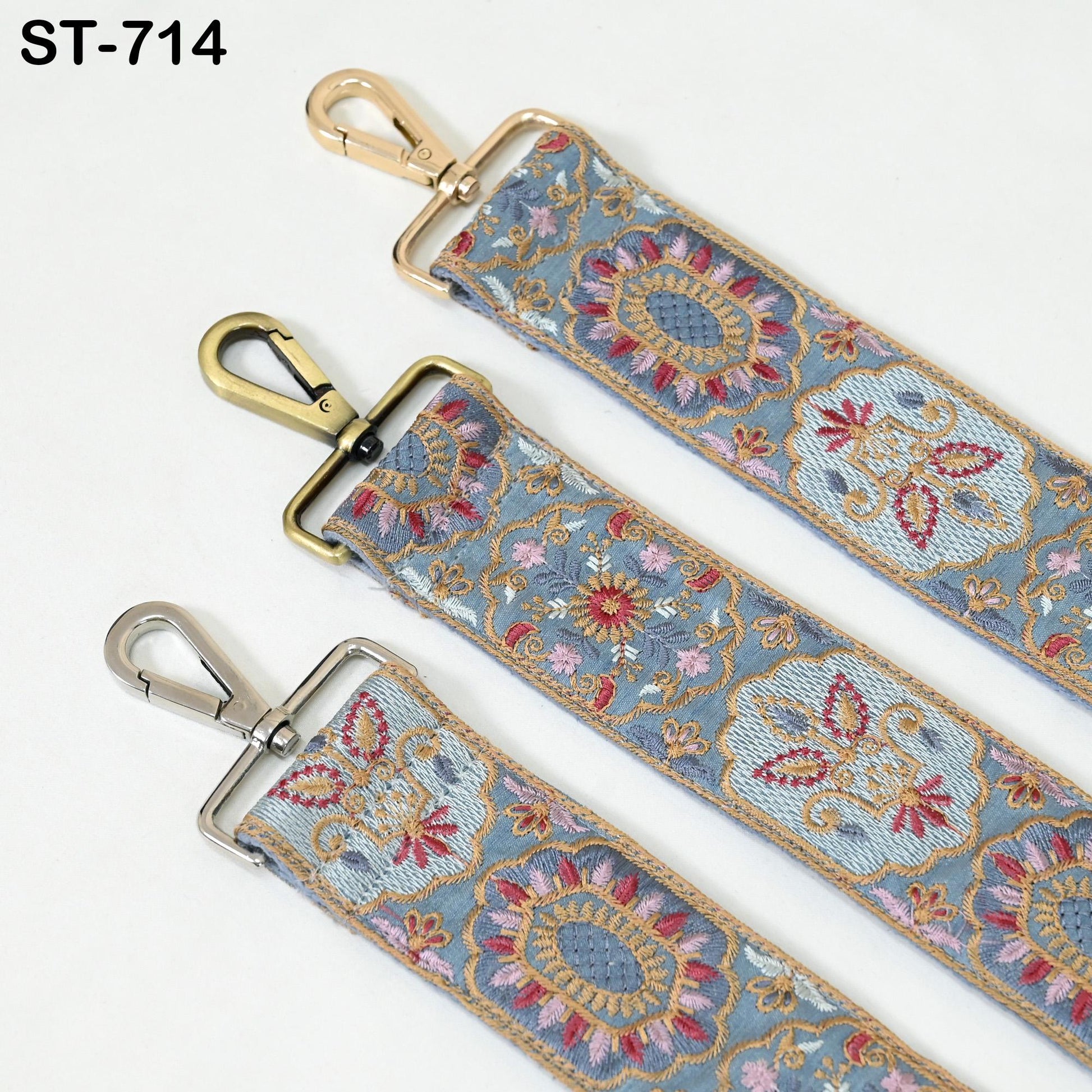 Embroidered Purse Strap Crossbody Strap for Purses Handbag Boho Bag Strap Floral Embroidery Replacement Strap Boho Guitar Strap Gift for Mom