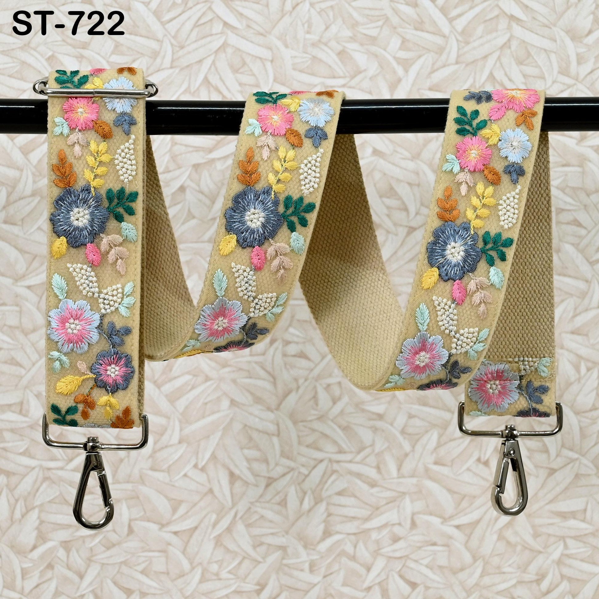 Embroidered Canvas Bag Strap Purse Strap Messenger Crossbody Strap for Purses Handbag Embroidery Replacement Strap Boho Guitar Strap Gift
