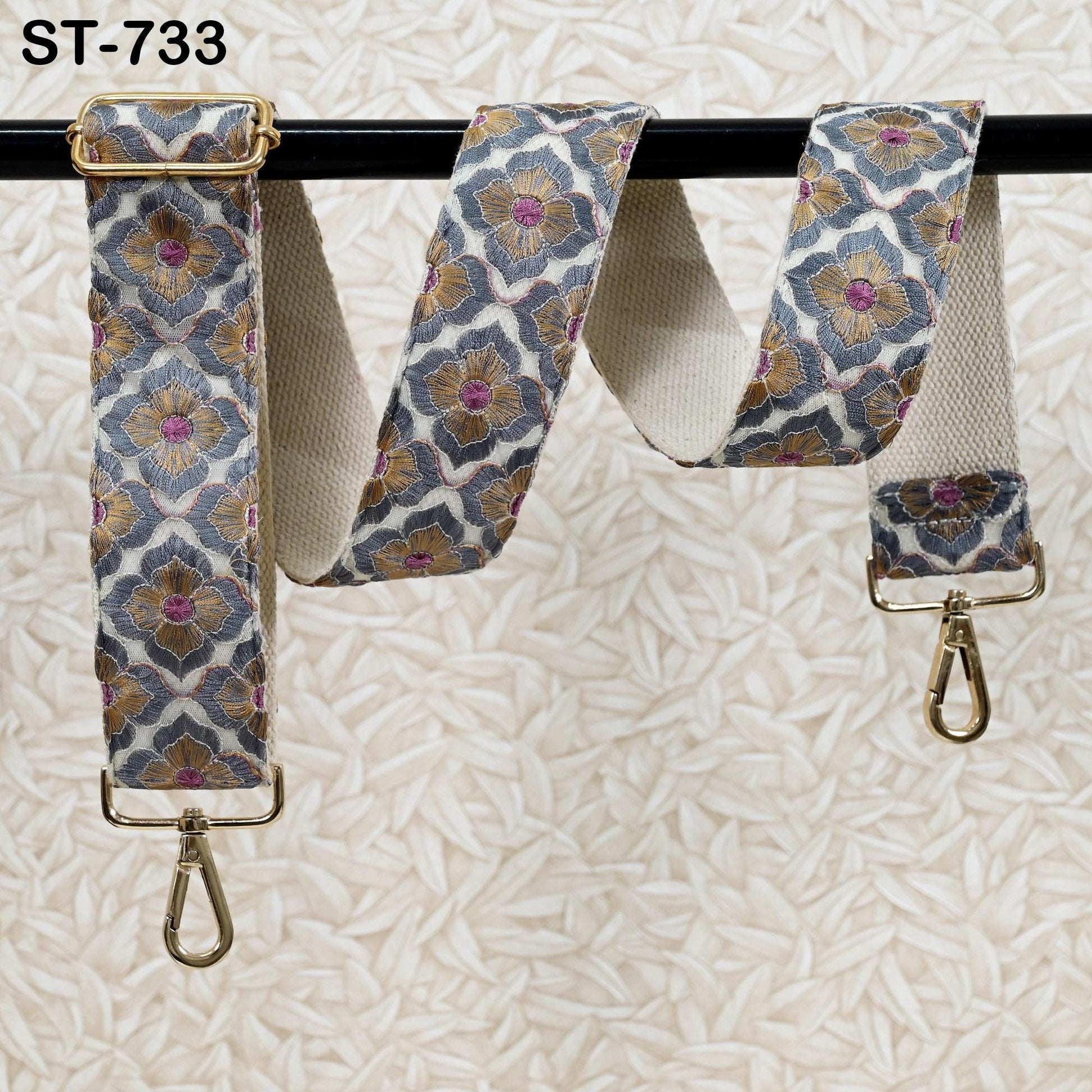Embroidered Purse Strap Crossbody Strap for Purses Handbag Boho Bag Strap Floral Embroidery Replacement Strap Boho Guitar Strap Gift for her