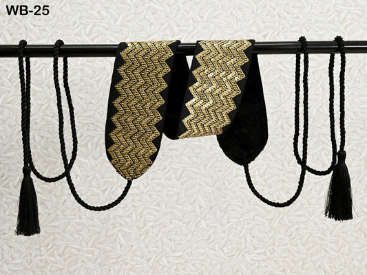 Reversible Embroidery Fabric Belt Gold Obi Wrap Women Sash Belt Adjustable Bohemian Ethnic Customized Summer Wedding Dress Gift Friend Black