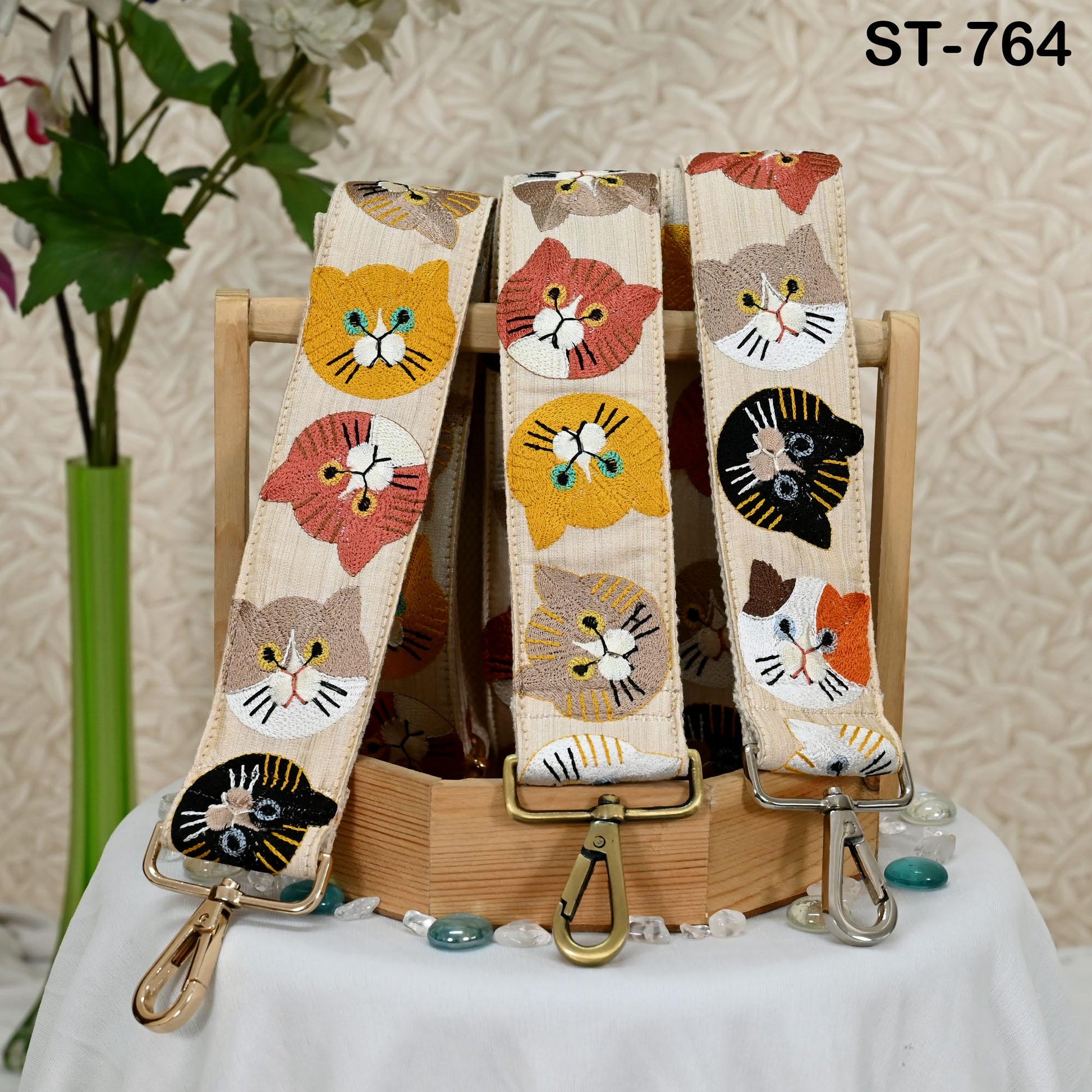 Embroidered Purse Strap Crossbody Strap for Purses Handbag Boho Bag Strap Floral Embroidery Replacement Strap Boho Guitar Strap Gift Sister