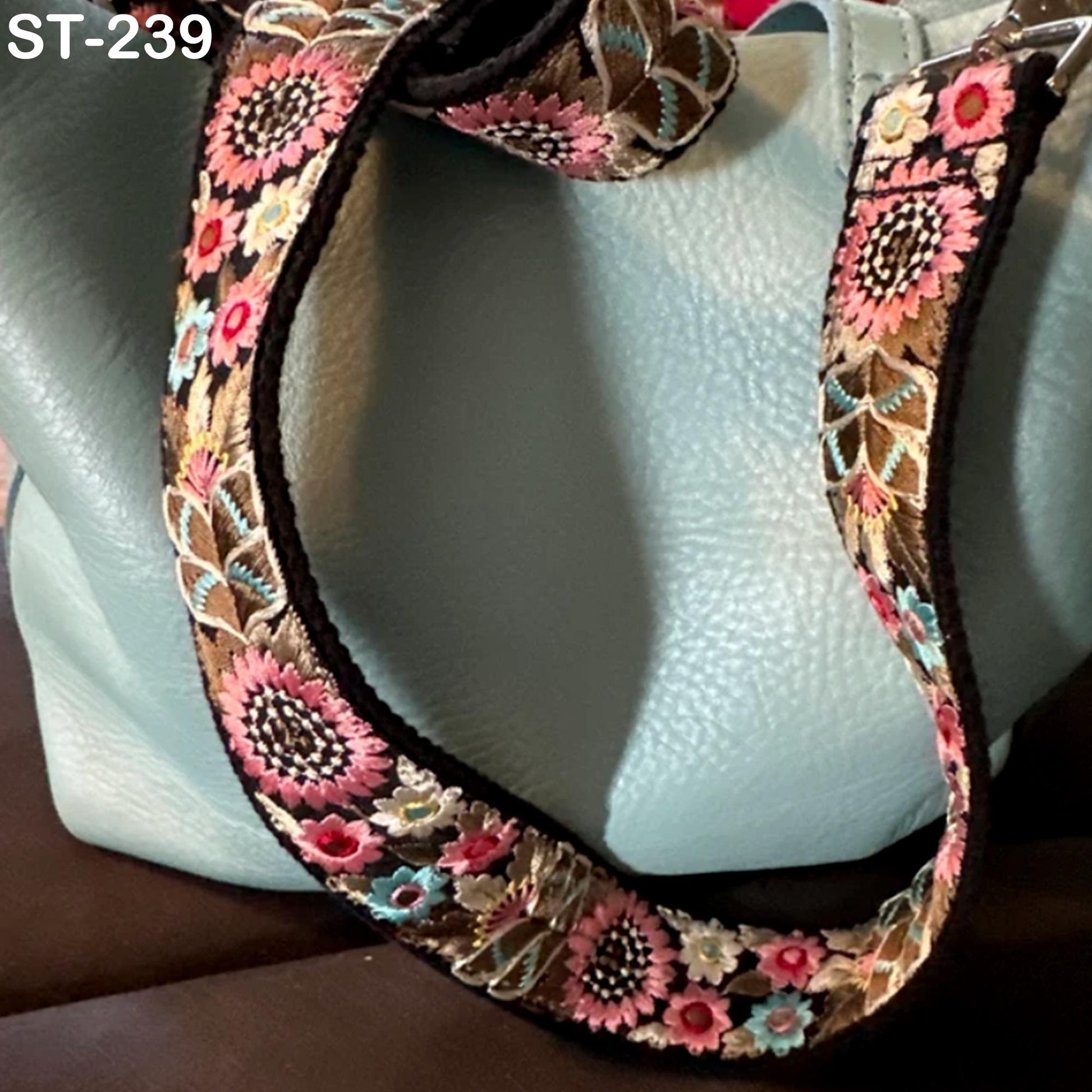 Embroidered Purse Strap Crossbody Strap for Purses Boho Bags Strap Embroidery Replacement Strap Boho Guitar Strap Handbag Strap gift for her