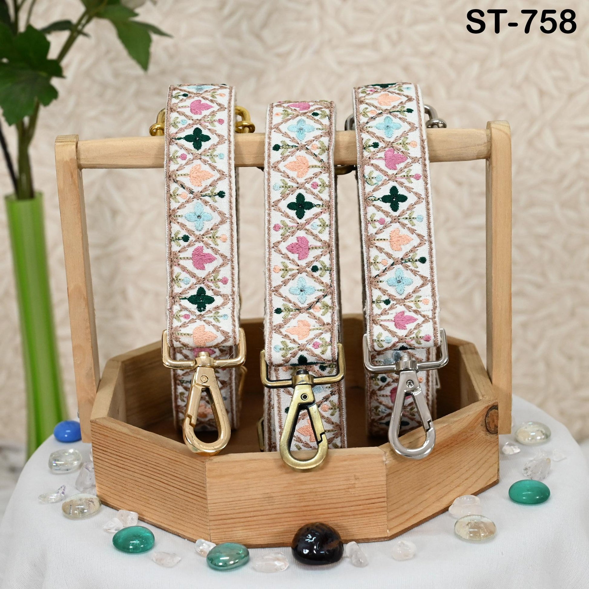Gift for Wife Embroidered Messenger Bags Strap Crossbody Strap for Purses Boho Embroidery Replacement Strap Boho Guitar Strap Handbag Strap