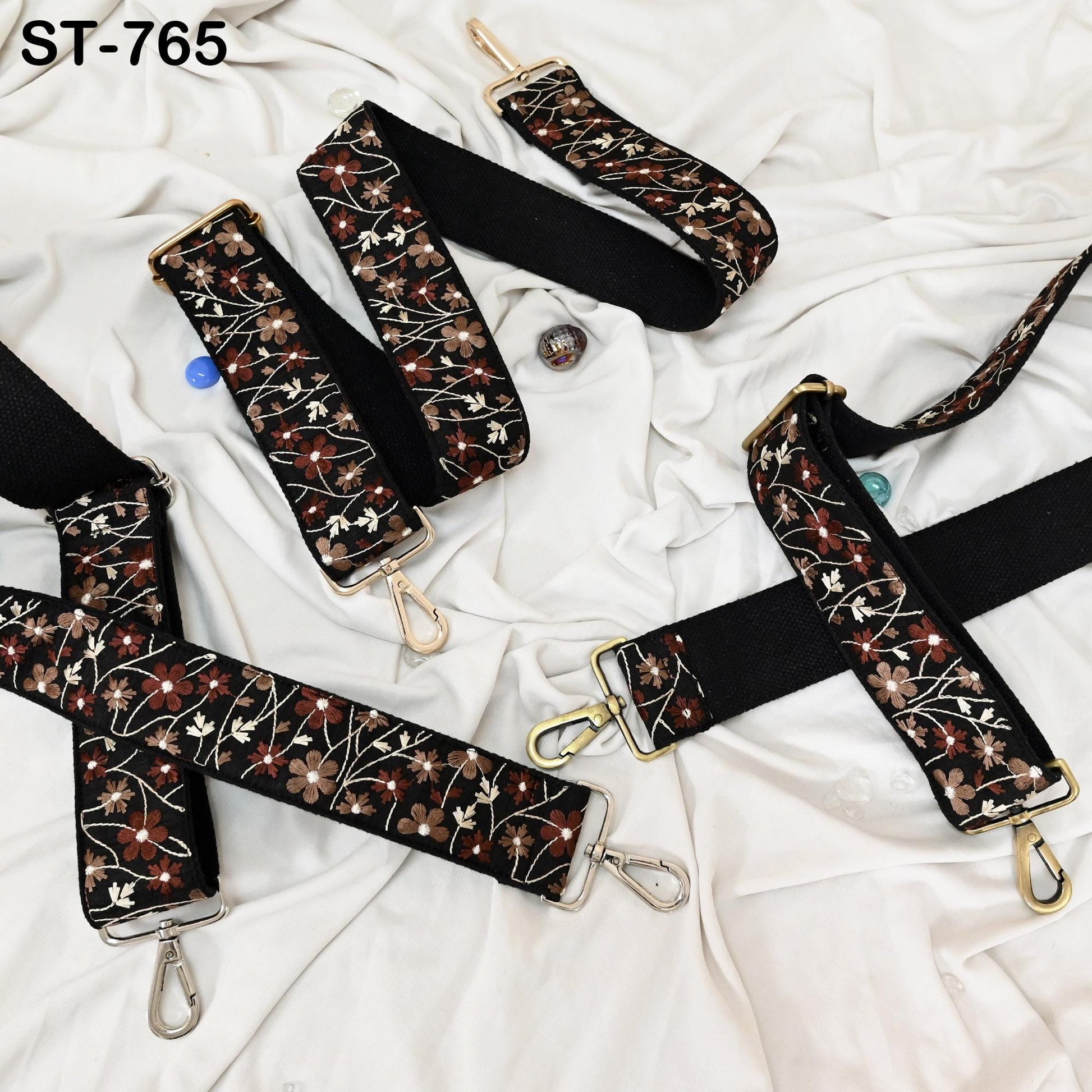 Embroidery Adjustable Camera Strap Crossbody Strap for Purses Embroidered Handbag Boho Bag Strap Replacement Strap Guitar Strap Gift for Mom