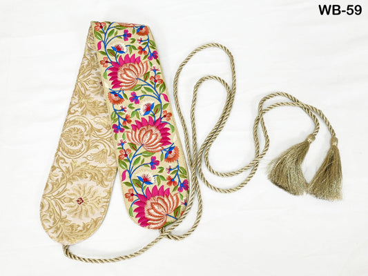 Reversible Embroidered Belt Obi Wrap Sash Belt Women Adjustable Bohemian Ethnic Customized Summer Wedding Dress Christmas Gift Friend