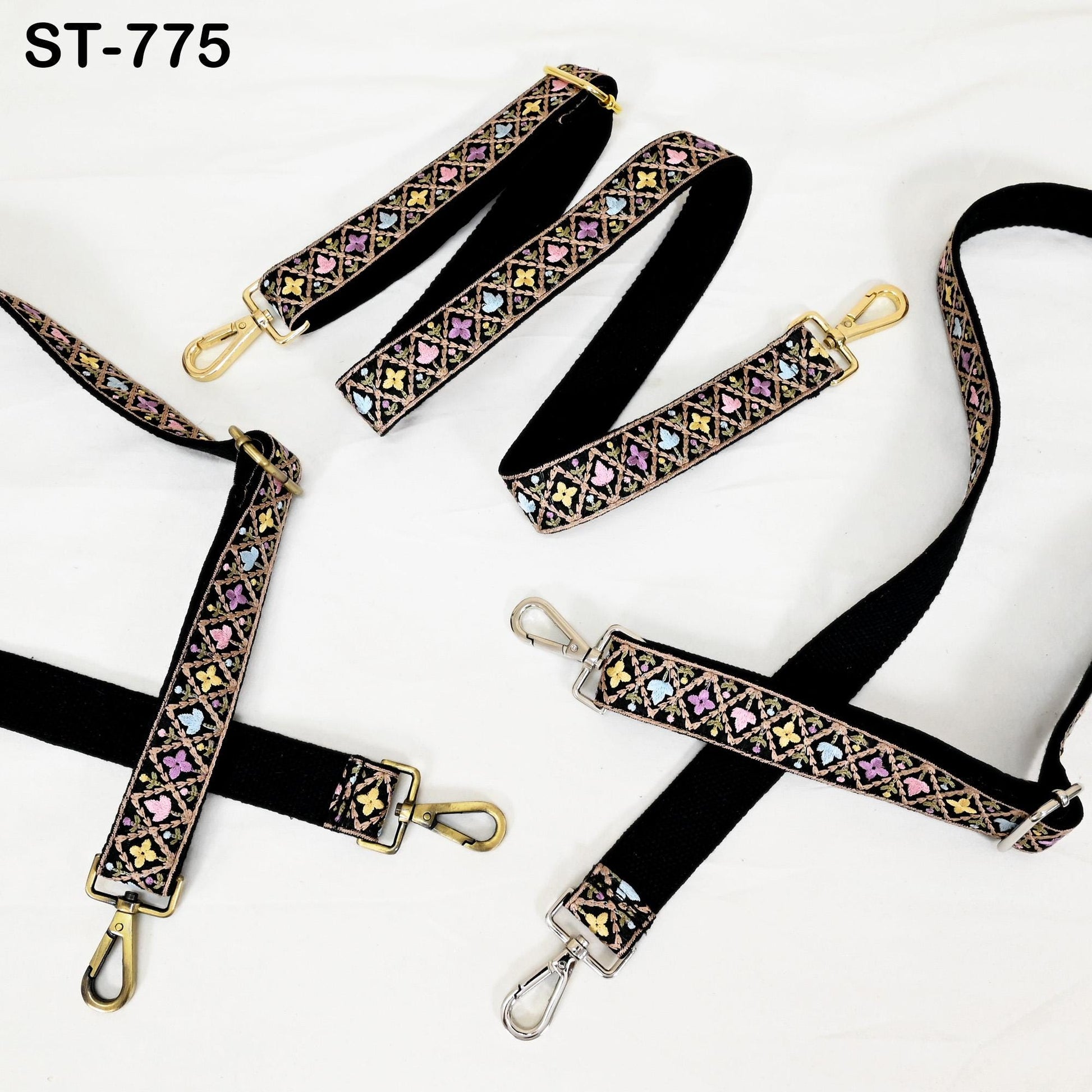 Gift for Wife Embroidered Messenger Bags Strap Crossbody Strap for Purses Boho Embroidery Replacement Strap Boho Guitar Strap Handbag Strap