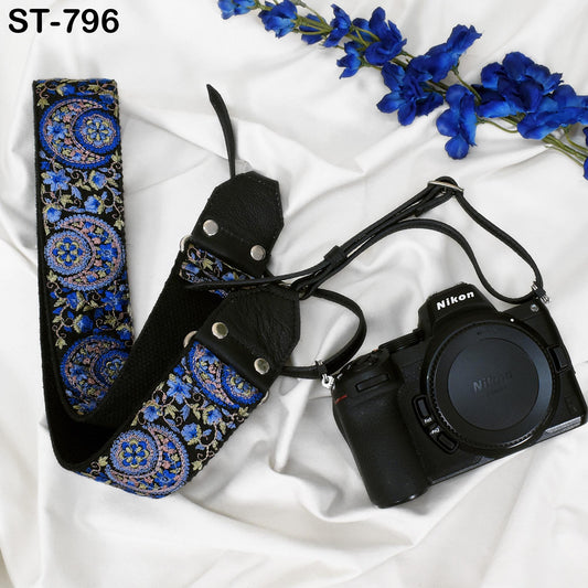 Camera Strap Photographer Sling Leather Strap Embroidery DSLR Camera Accessories Camera Holder Neck Shoulder Strap Christmas Gifts Boyfriend