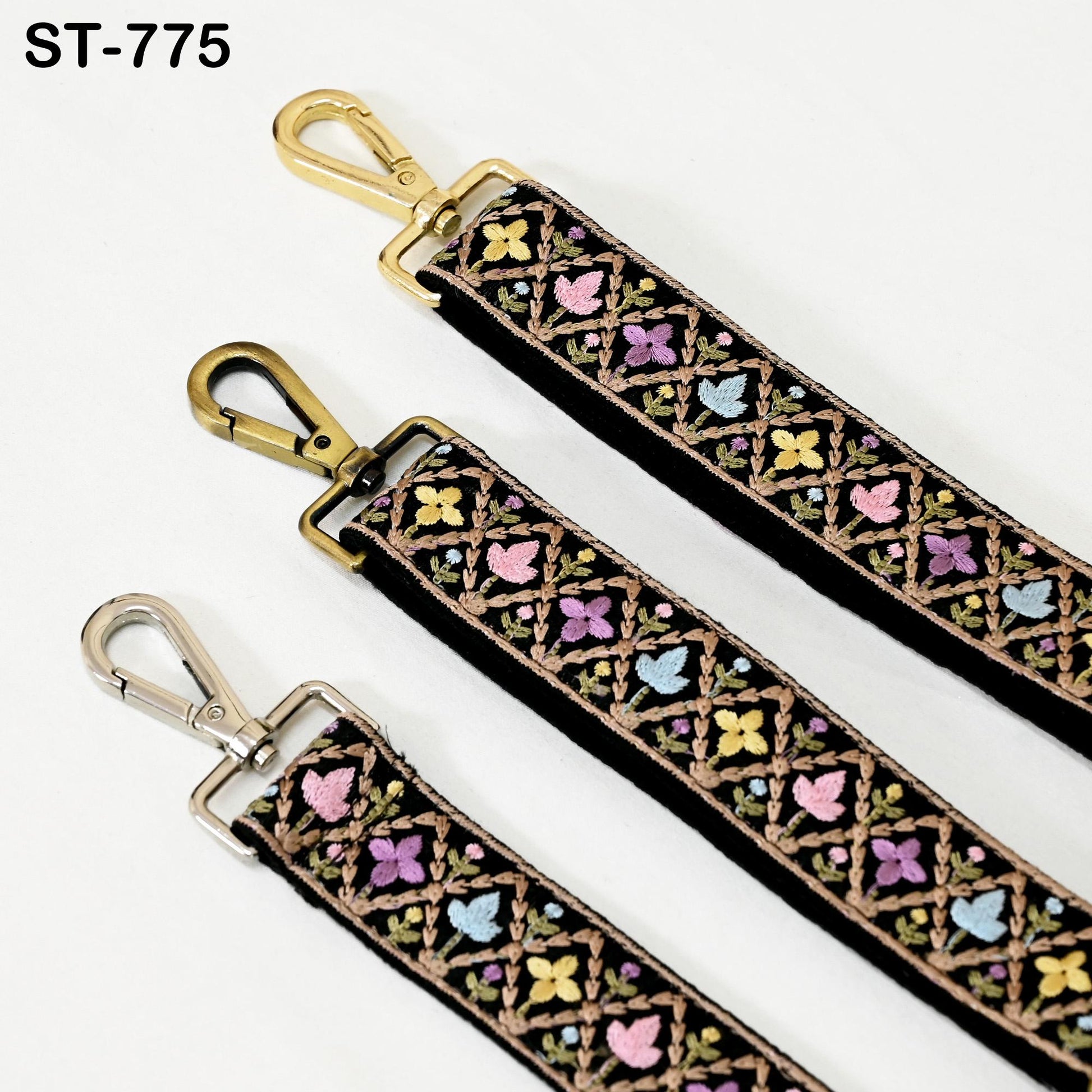 Gift for Wife Embroidered Messenger Bags Strap Crossbody Strap for Purses Boho Embroidery Replacement Strap Boho Guitar Strap Handbag Strap