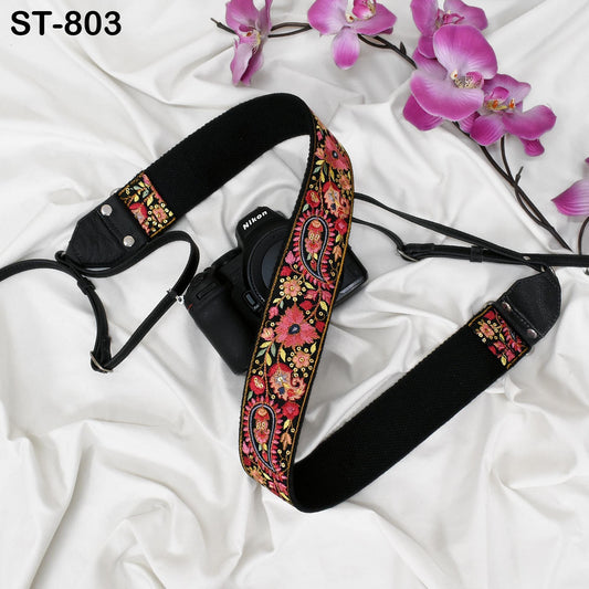 Sling Camera Strap Photographer Leather Strap Embroidery DSLR Camera Accessories Camera Holder Neck Shoulder Strap Christmas Gifts Boyfriend