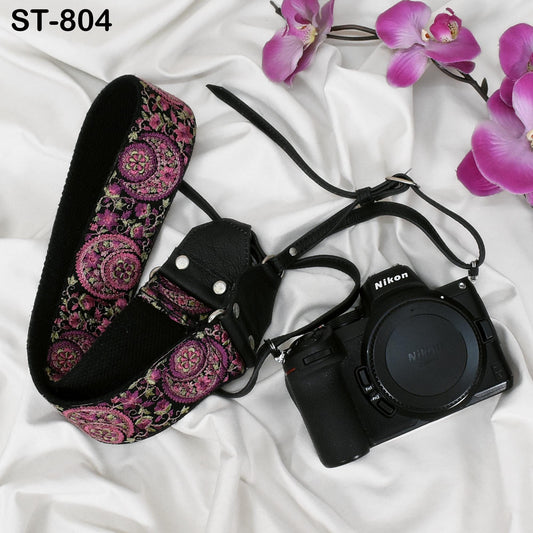 Camera Strap Photographer Sling Leather Strap Embroidery DSLR Camera Accessories Camera Holder Neck Shoulder Strap Christmas Gifts Boyfriend