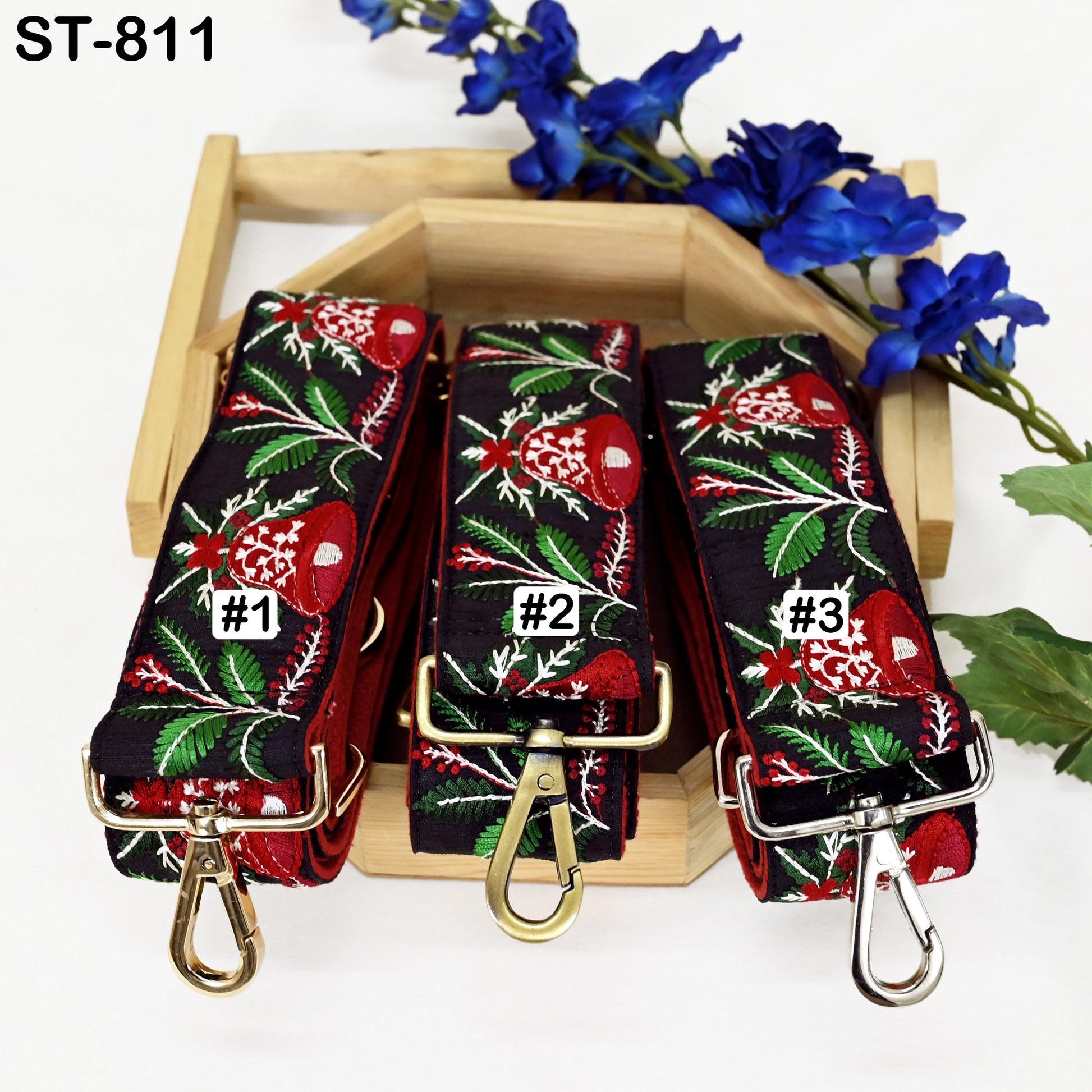 Embroidered Purse Strap Crossbody Strap for Purses Handbag Bag Strap Embroidery Replacement Guitar Strap Christmas Holiday Gift Daughter