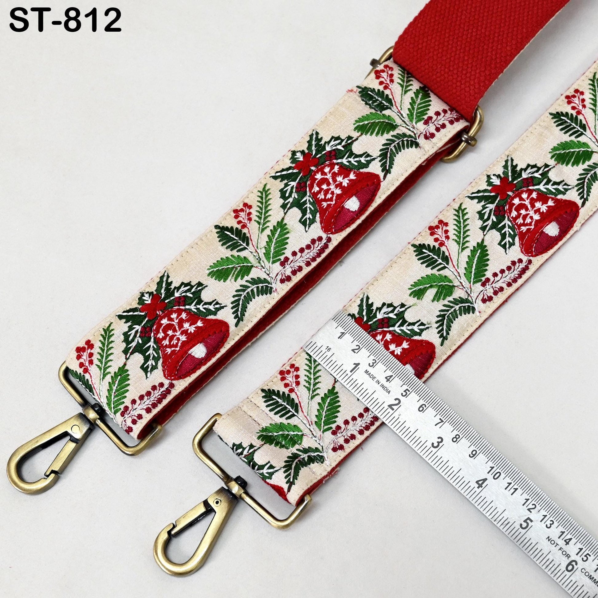 Embroidered Purse Strap Christmas Holiday Gift Daughter Crossbody Strap for Purses Handbag Bag Strap Embroidery Replacement Guitar Strap