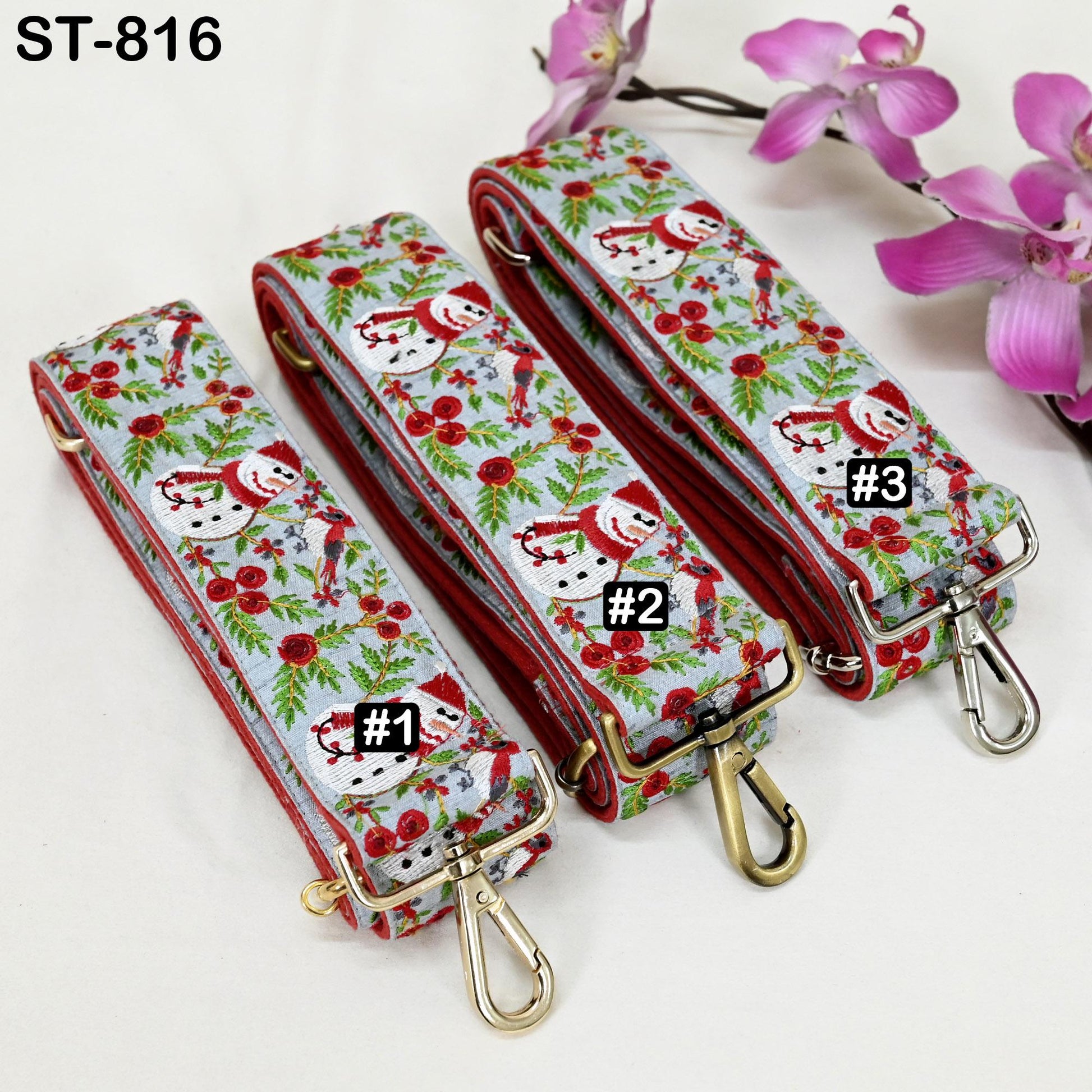 Embroidered Crossbody Strap for Purses Handbag Messanger Bag Strap Embroidery Replacement Guitar Strap Christmas Holiday Gift Sister Friend