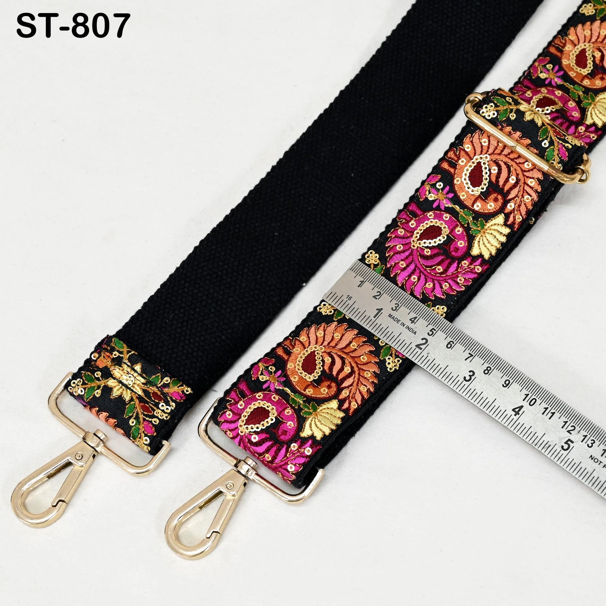 Embroidered Purse Strap Crossbody Strap for Purses Handbag Boho Bag Strap Embroidery Replacement Strap Boho Guitar Strap Gift for Friend