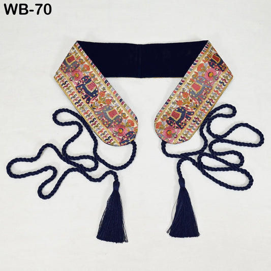 Embroidered Elephant Reversible Belt Obi Wrap Women Wedding Sash Belt Adjustable Bohemian Ethnic Customized Summer Dresses Christmas Gift