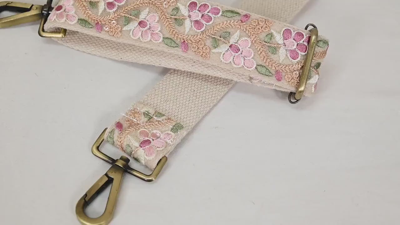 Embroidered Purse Strap Crossbody Strap for Purses Boho Bag Strap Embroidery Replacement Strap Guitar Strap Handbag Strap gift for Mother