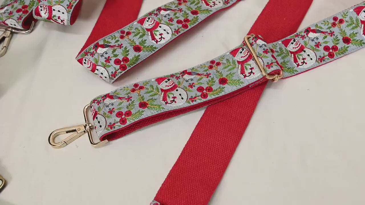 Embroidered Crossbody Strap for Purses Handbag Messanger Bag Strap Embroidery Replacement Guitar Strap Christmas Holiday Gift Sister Friend