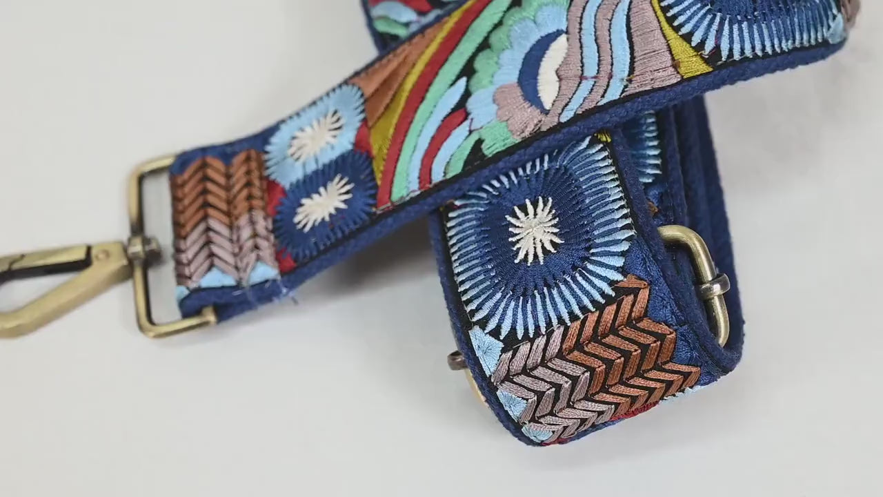 Replacement Handbag Boho Bag Strap Embroidered Camera Strap Crossbody Strap for Purses Embroidery Adjustable Guitar Strap Gift for Dad