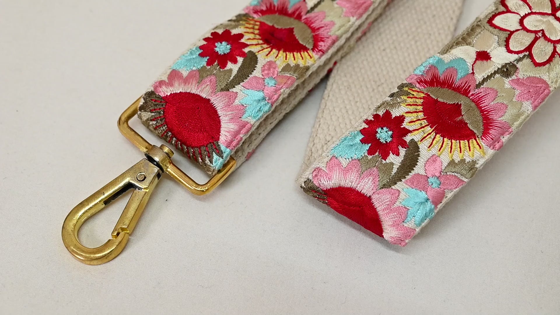 Embroidered Detachable Guitar Strap Crossbody Strap for Purses Bags Embroidery Replacement Messenger Strap Boho Tote Handbag Strap Gift Mom