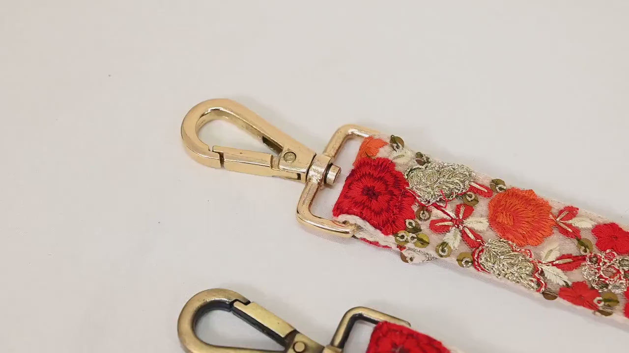 Gift Canvas Sling Bag Replacement Strap Purse Strap Embroidery Custom Messenger Crossbody Strap Handbag Embroidered Strap Boho Guitar Strap