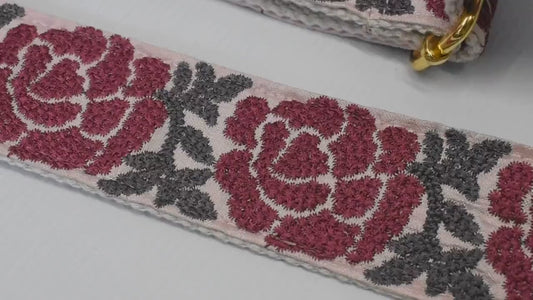 Floral Replacement Handbag Boho Bag Strap Embroidered Adjustable Embroidery Camera Strap Crossbody Strap Purses Guitar Strap Gift Daughter