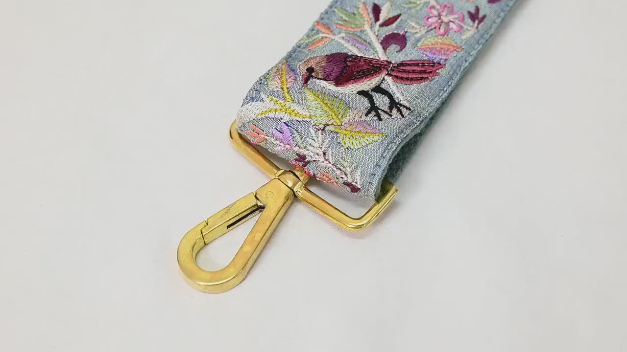 Embroidered Purse Strap Crossbody Strap for Purses Handbag Boho Bag Strap Floral Embroidery Replacement Strap Boho Guitar Strap Gift Friend