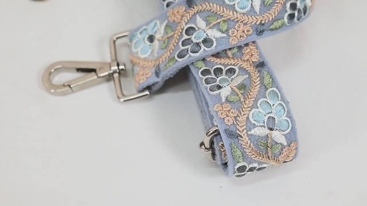 Embroidered Purse Strap Crossbody Strap for Purses Boho Bag Strap Embroidery Replacement Strap Guitar, Handbag, Strap Gift for Girlfriend