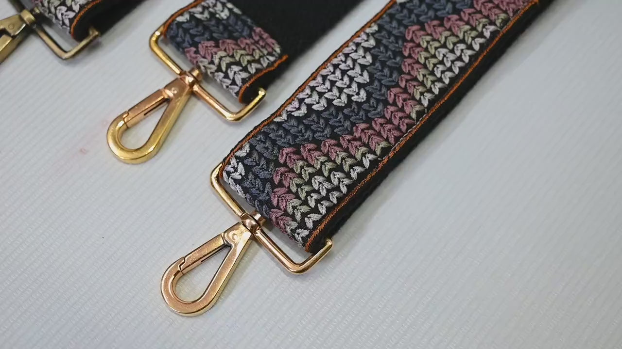 Replacement Purse Strap Embroidery Crossbody Strap for Purses Floral Embroidered Bag Strap Boho Guitar Strap Handbag Strap Gift for Sister