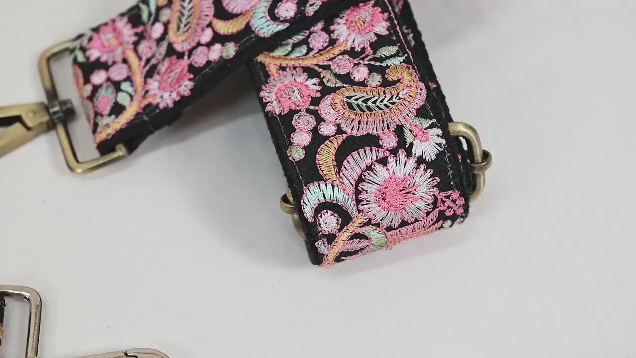 Replacement Purse Strap Crossbody Strap for Purses Detachable Embroidered Bag Strap Embroidery Guitar Strap Handbag Strap Gift Fathers Day