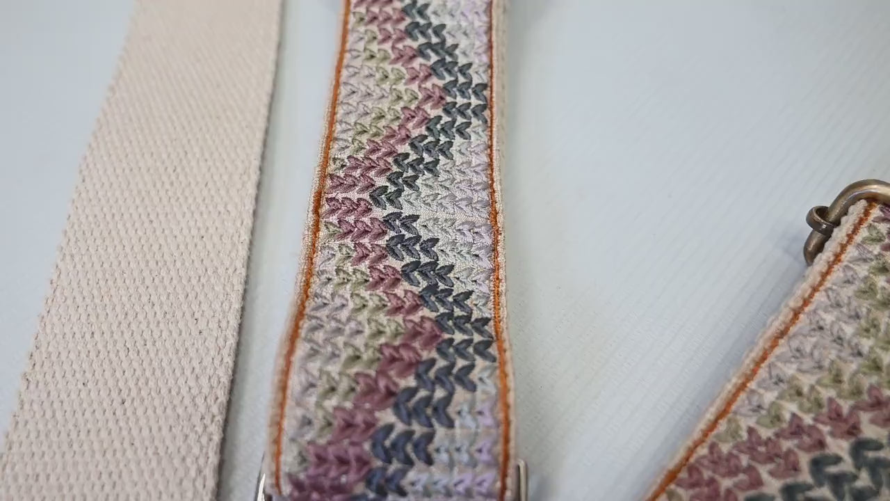 Replacement Purse Strap Embroidery Crossbody Strap for Purses Floral Embroidered Bag Strap Boho Guitar Strap Handbag Strap Gift for Sister