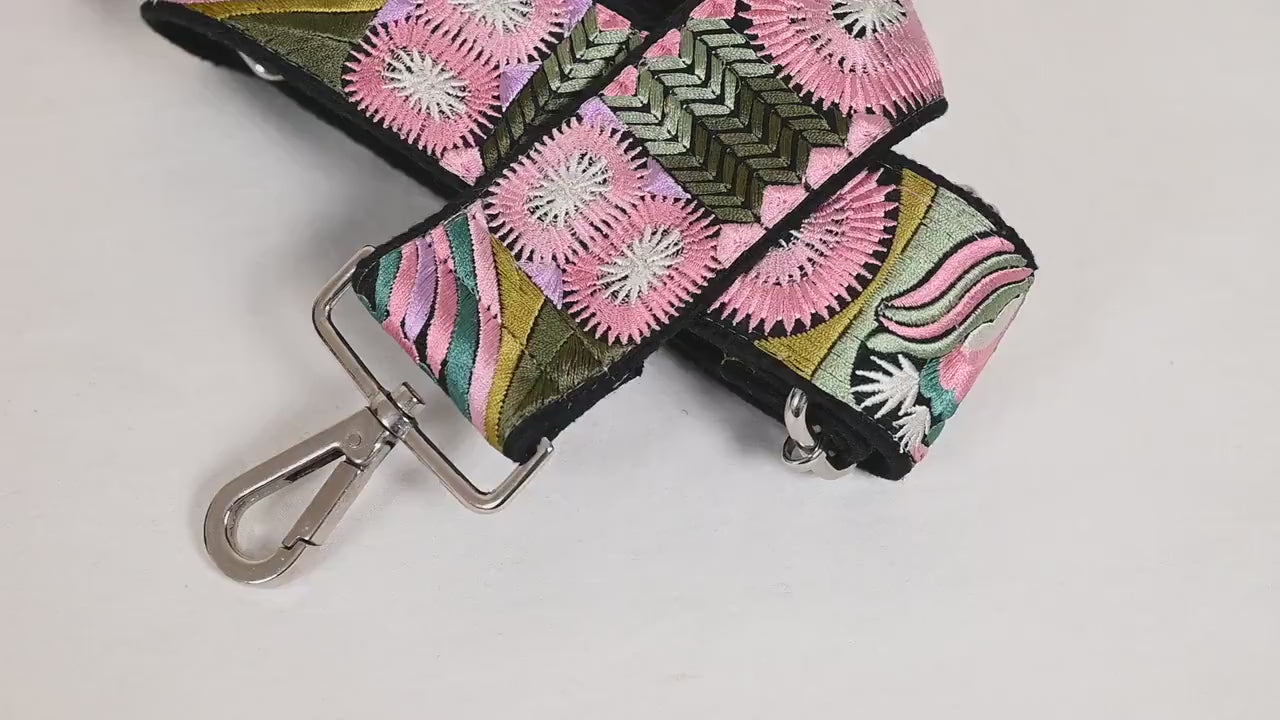 Replacement Handbag Boho Bag Strap Embroidered Camera Strap Crossbody Strap for Purses Embroidery Adjustable Guitar Strap Gift for Mothers