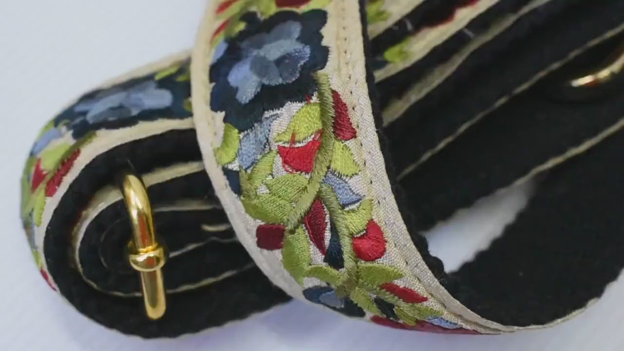 Embroidered Messanger Bag Strap Crossbody Strap for Purses Sling Bag Strap Embroidery Replacement Handbag Boho Guitar Strap Gift for Brother