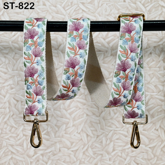 Embroidered Purse Strap Crossbody Strap for Purses Handbag Boho Bag Strap Floral Embroidery Replacement Strap Boho Guitar Strap Gift for her