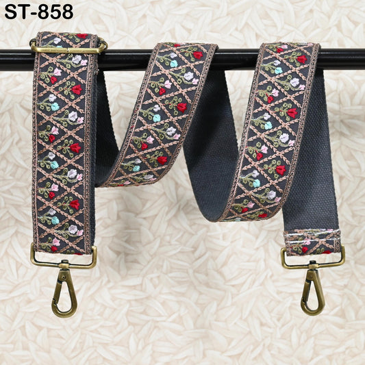 Embroidered Purse Strap Crossbody Strap for Purses Handbag Bag Strap Floral Embroidery Replacement Strap Boho Guitar Strap Gift Wife