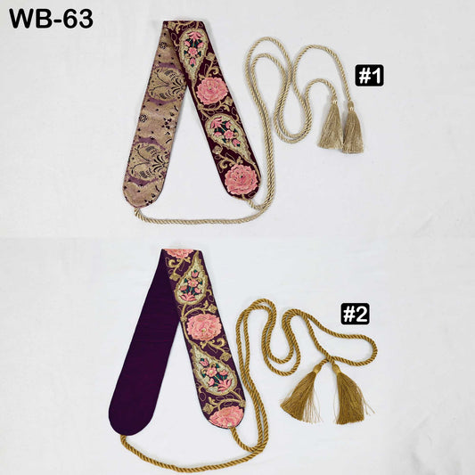 Reversible Embroidery Sash Belt: Bohemian Wedding Dress Accessory (Customizable)