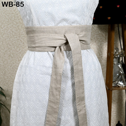 Natural Linen Obi Wrap Sash Belt: Adjustable Bohemian Ethnic Waist Accessory