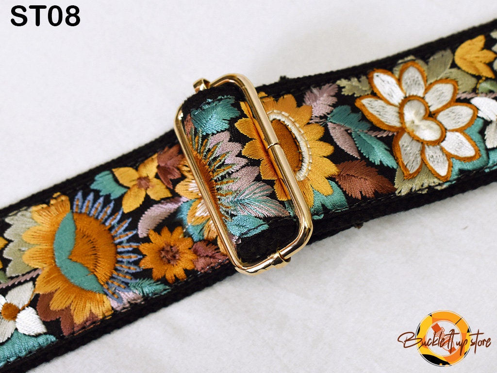 Embroidered Purse Strap Crossbody Strap for Purses Boho Bags Strap Embroidery Replacement Strap Boho Camera Strap Handbag Strap gift for her