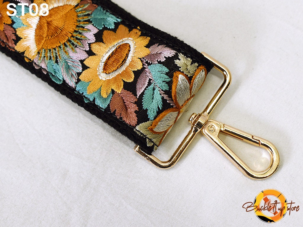 Embroidered Purse Strap Crossbody Strap for Purses Boho Bags Strap Embroidery Replacement Strap Boho Camera Strap Handbag Strap gift for her