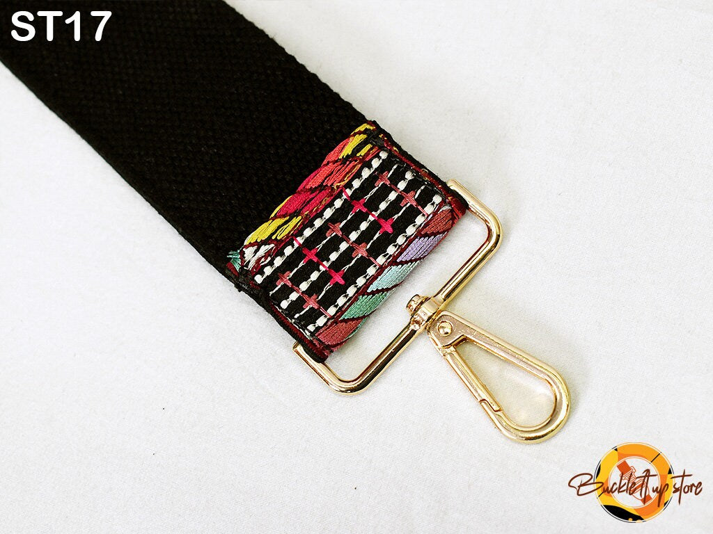 Embroidered Purse Strap Crossbody Strap for Purses Boho Bags Strap Embroidery Replacement Strap Boho Guitar Strap Handbag Strap gift for her