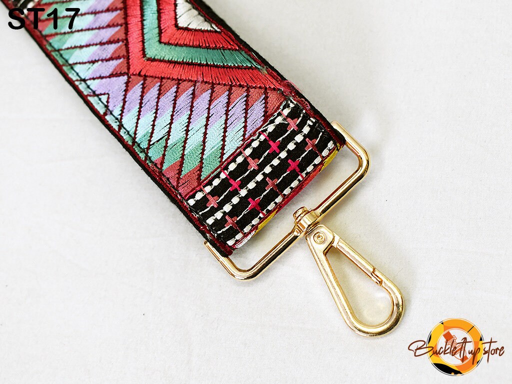 Embroidered Purse Strap Crossbody Strap for Purses Boho Bags Strap Embroidery Replacement Strap Boho Guitar Strap Handbag Strap gift for her