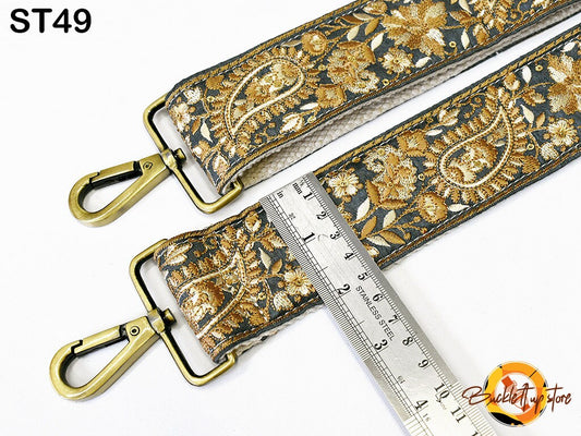 Embroidered Purse Strap Crossbody Strap for Purses Handbag Boho Bag Strap Floral Embroidery Replacement Strap Boho Guitar Strap Gift for her