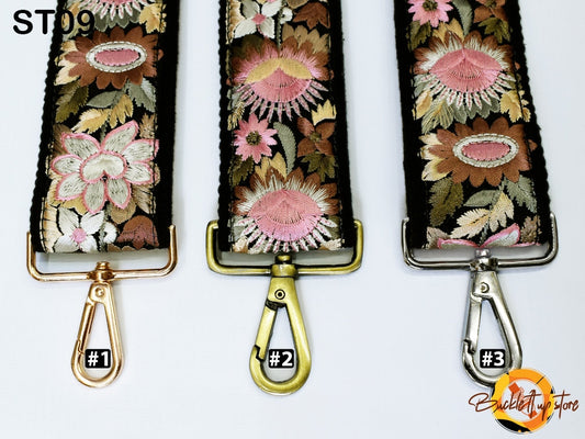 Embroidered Purse Strap Crossbody Strap for Purses Boho Bags Strap Embroidery Replacement Strap Boho Guitar Strap Handbag Strap gift for her