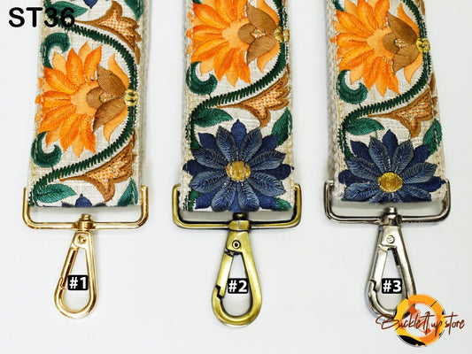 Embroidered Purse Strap Crossbody Strap for Purses Boho Bage Strap Embroidery Replacement Strap Boho Guitar Strap Handbag Strap gift for her