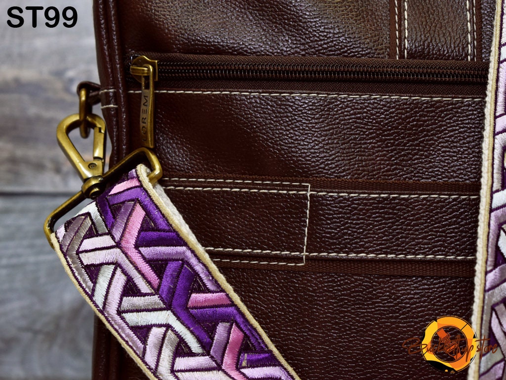 Embroidered Purse Strap Crossbody Strap for Purses Tote Bags Strap Embroidery Replacement Strap Boho Guitar Strap Handbag Strap gift for her