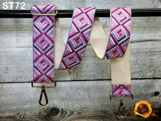 Embroidered Purse Strap Crossbody Strap for Purses Boho Bags Strap Embroidery Replacement Strap Boho Guitar Strap Handbag Strap gift for her